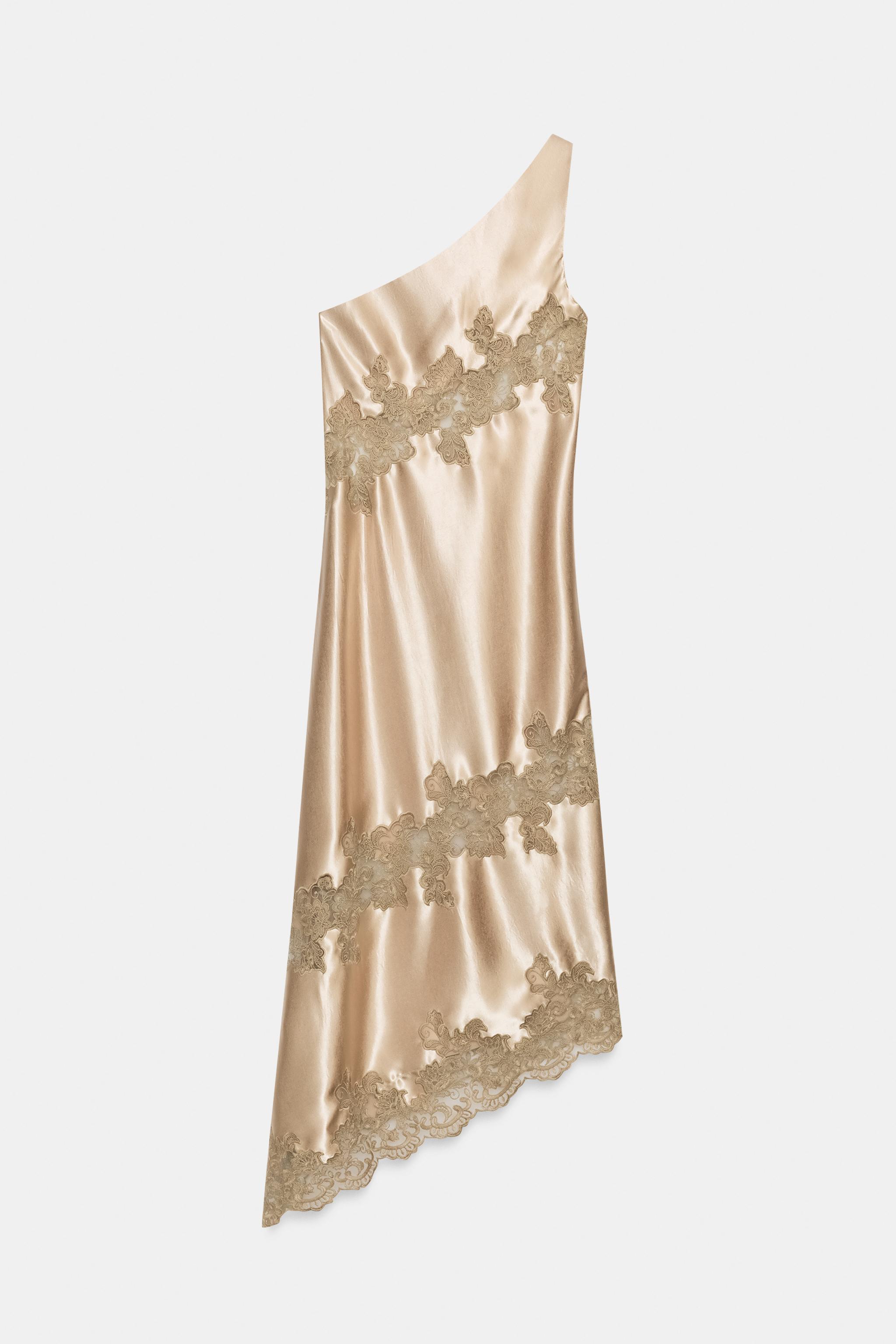 ASYMMETRIC LINGERIE STYLE DRESS